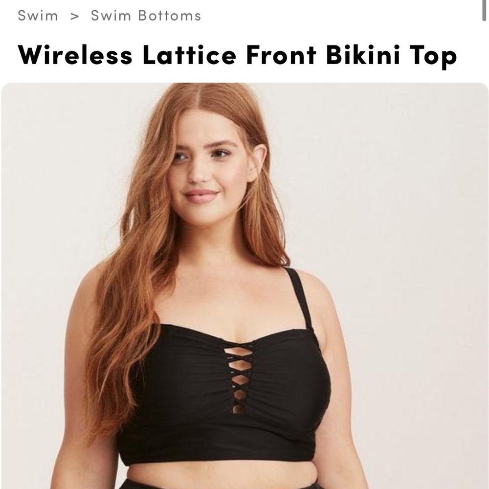 Torrid lattice swim top size 3